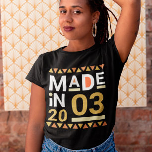 Camiseta Personalizado De Cumpleaños Retro Hecho En Camiset