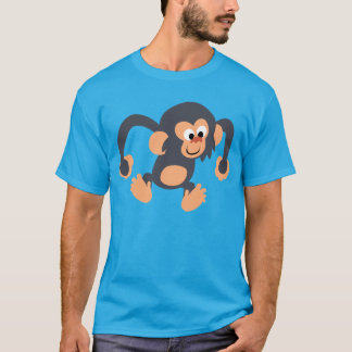 Camiseta Personalizado de Cute Bouncy Chimpanzee T-Shirt