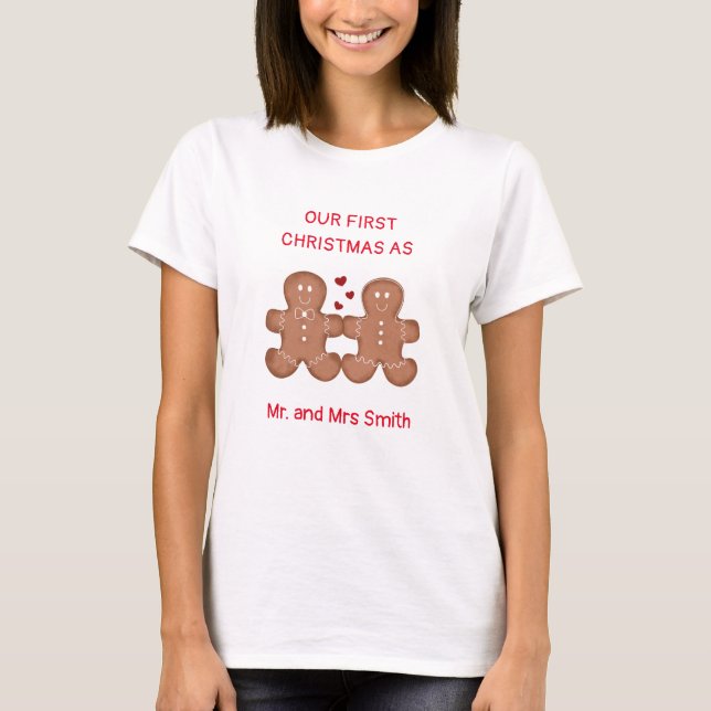 Camiseta Personalizado de Cute Gingerbread (Anverso)