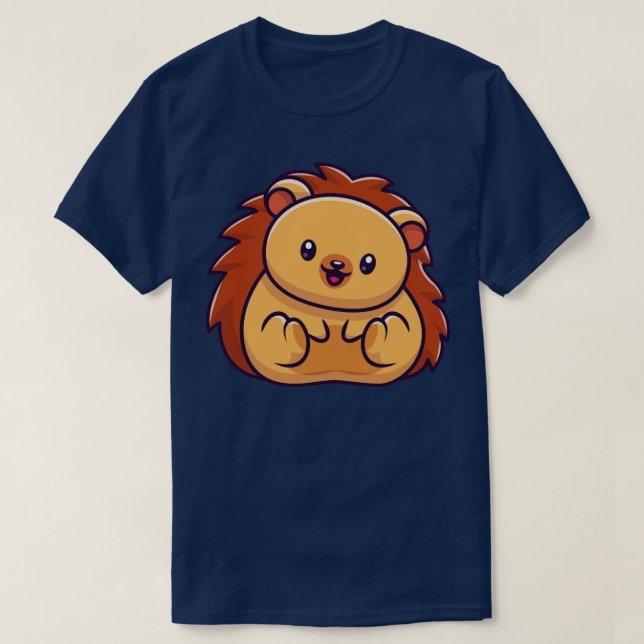 Camiseta Personalizado de Cute Hedgehog (Diseño del anverso)