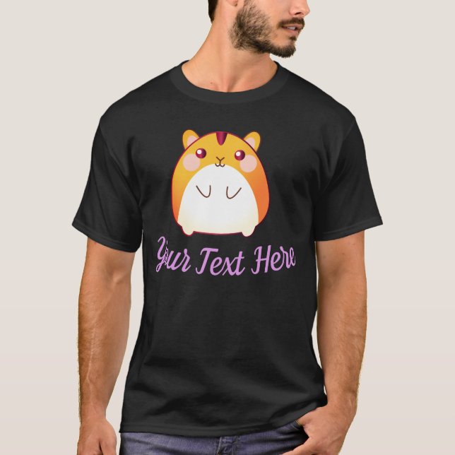 Camiseta Personalizado de Cute Kawaii Hamster (Anverso)