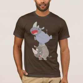 Camiseta Personalizado de Cute Salapfrog Rhinos T-Shirt