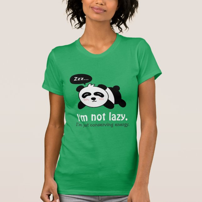 Camiseta Personalizado de Cute Sleeping Panda (Anverso)