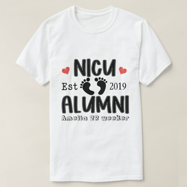 Camiseta PERSONALIZADO de DC, preemie Shirt, NICU Survivor  (Diseño del anverso)