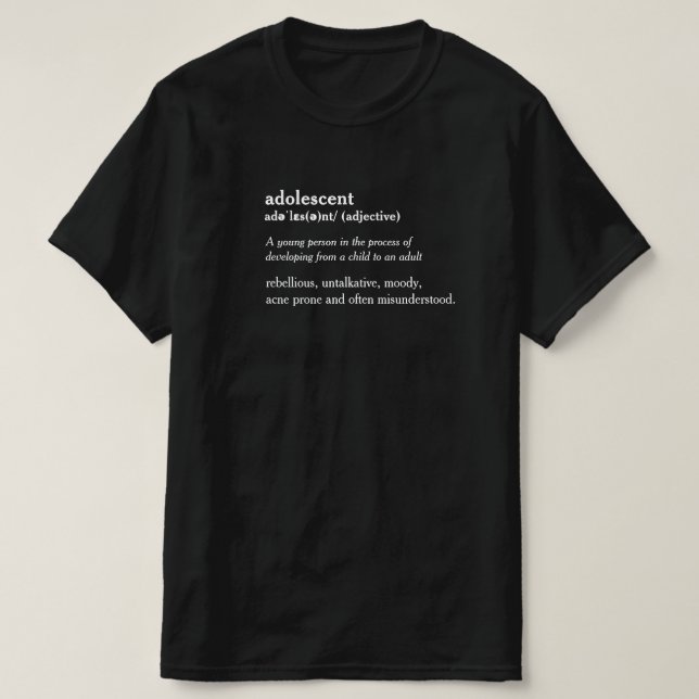 Camiseta personalizado de definición de diccionari (Diseño del anverso)