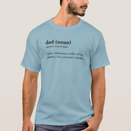 Camiseta Personalizado de definición de diccionario de papá