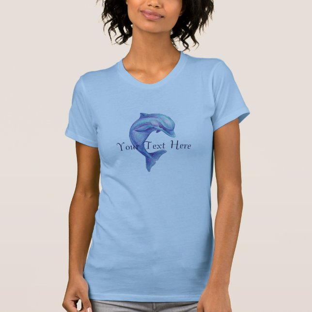 Camiseta Personalizado de delfines azules (Anverso)