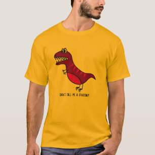 Camiseta Personalizado de dinosaurio morado y enojado con e