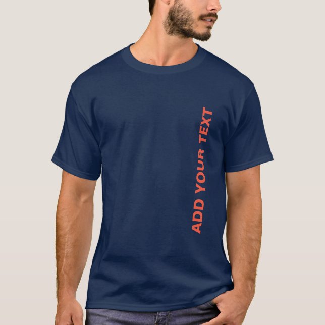 Camiseta Personalizado de doble lado agrega texto de la mar (Anverso)