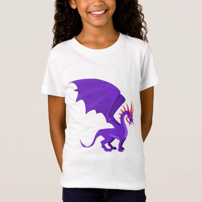 Camiseta Personalizado de dragón morado (Anverso)