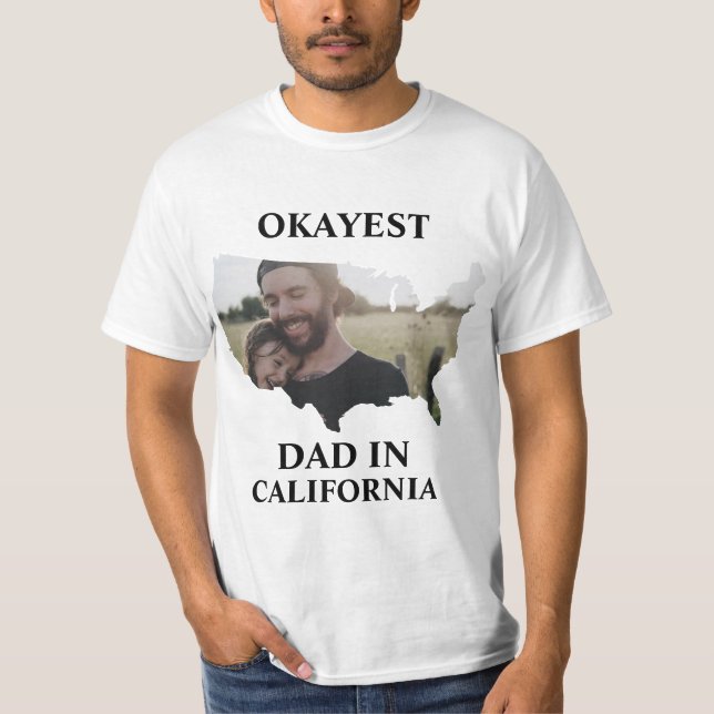 Camiseta Personalizado de EE.UU. foto Okayest papá Fathers  (Anverso)