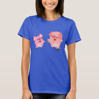 Camiseta Personalizado de ejecución suave Cerdos mujeres ca