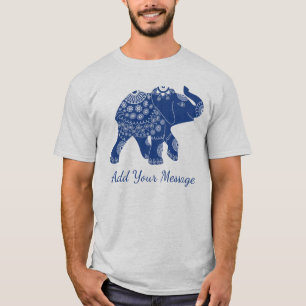 Camiseta Personalizado de Elefantes Jewled Mensaje gráfico