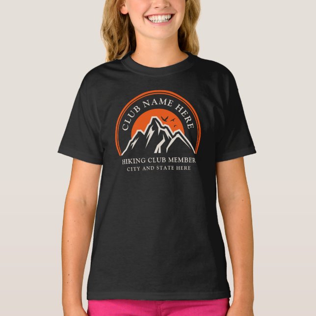 Camiseta Personalizado de Empleados del logotipo de Hiking  (Anverso)