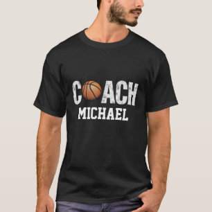 Camiseta Personalizado de entrenador de básquetbol con nomb