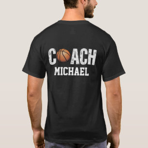 Camiseta Personalizado de entrenador de básquetbol con nomb