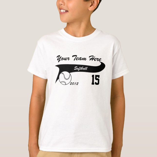 Camiseta Personalizado de equipo de Softball (Anverso)