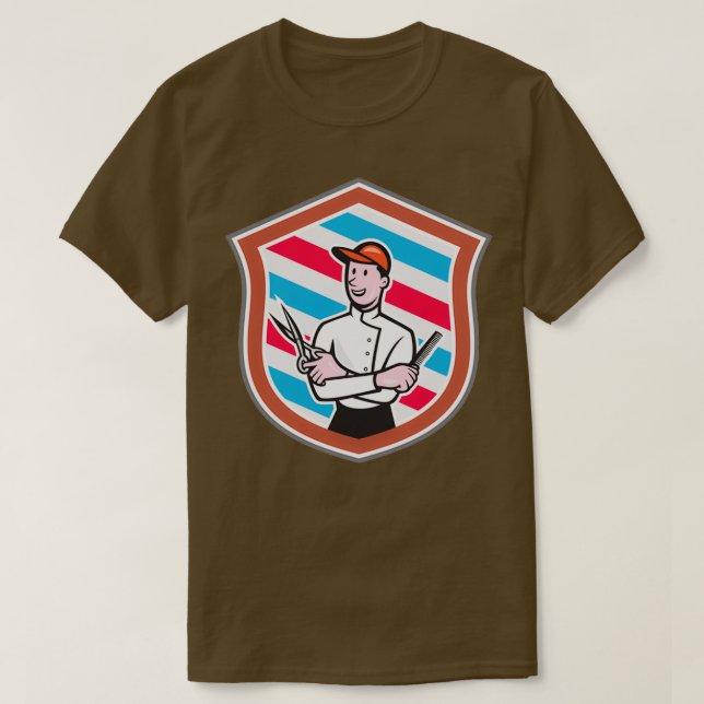 Camiseta Personalizado de Escudo de Comb de las tijeras de  (Diseño del anverso)