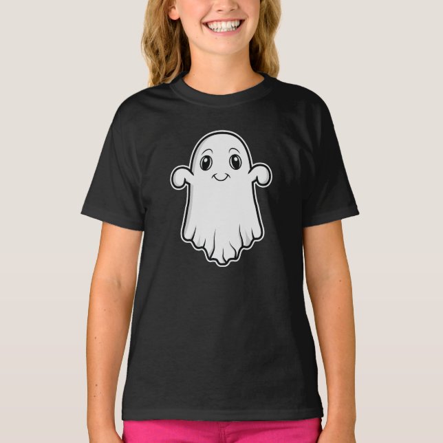 Camiseta Personalizado de Espíritu Fantasma Diseño Hallowee (Anverso)