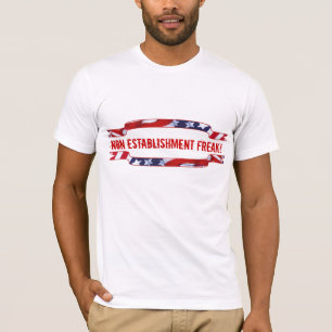 Camiseta Personalizado de estrellas de carteles rojos, blan