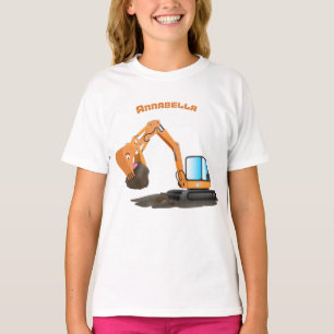 Camiseta Personalizado de excavadora de naranja cúpula