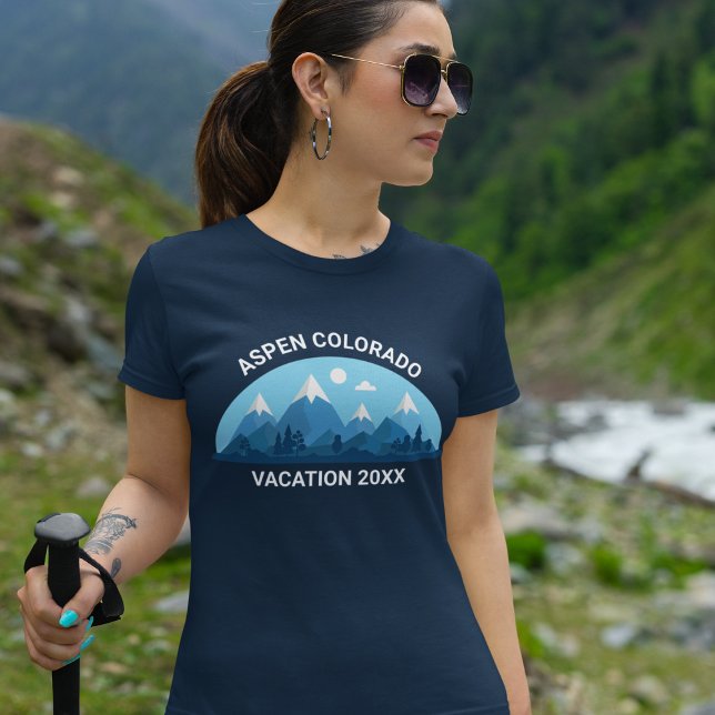 Camiseta Personalizado de familia excursión en esquí Montañ (Subido por el creador)