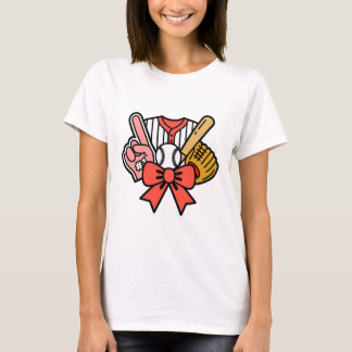 Camiseta Personalizado de fanáticos deportivos Red Bow Bat