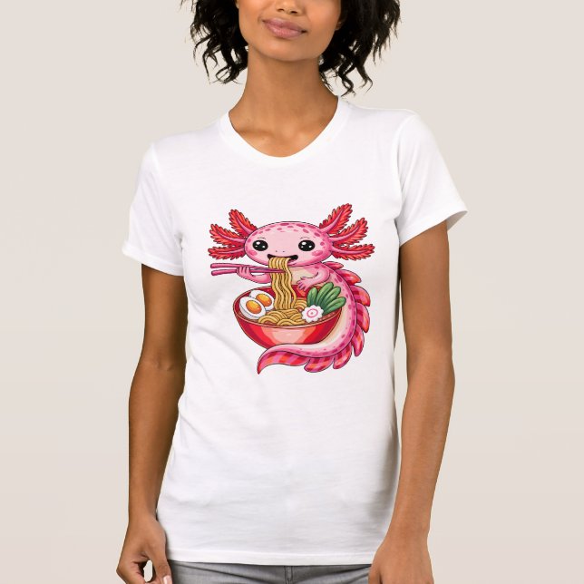 Camiseta Personalizado de fideos de Ramen Kawaii (Anverso)