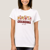 Personalizado de Flor Floral Groovy Vintage Grandm