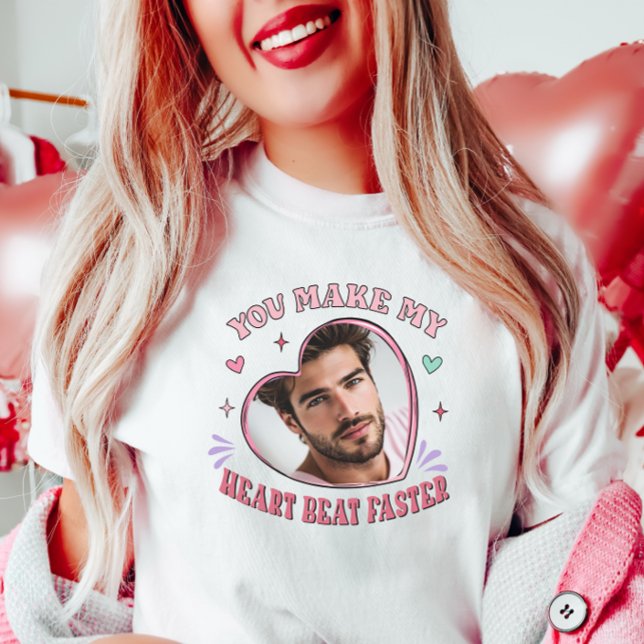 Camiseta Personalizado de forma cardiaca Foto Valentine Tee (Subido por el creador)