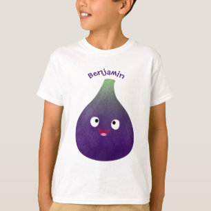 Camiseta Personalizado de fruta púrpura feliz