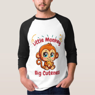 Camiseta Personalizado de galletas de chimpancé de mono lin