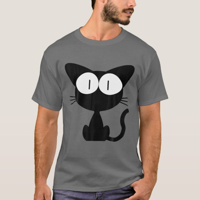Camiseta Personalizado de gatito negro (Anverso)