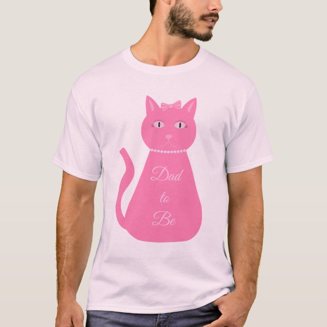 Camiseta Personalizado de gato bebé bonito debe ser papá (Anverso)