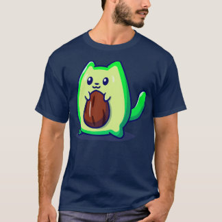 Camiseta Personalizado de gato de aguacate lindo1