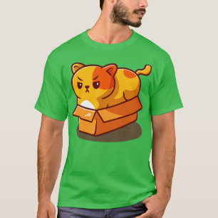 Camiseta Personalizado De Gato Grasa En Caja