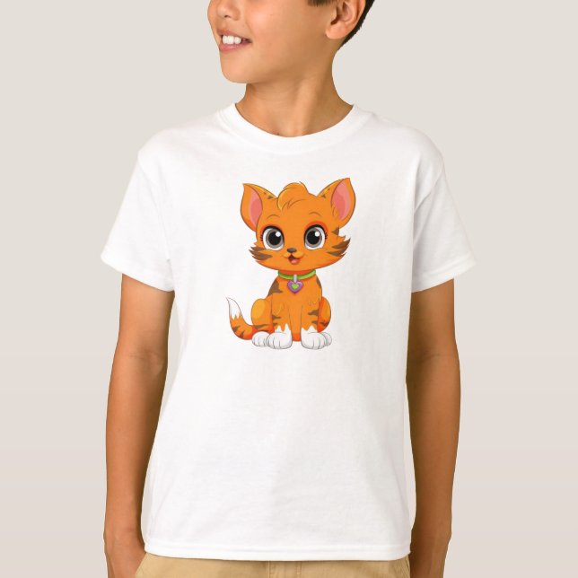 Camiseta Personalizado de gatos adorable (Anverso)