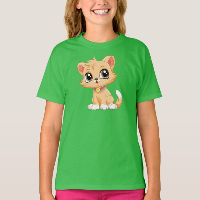 Camiseta Personalizado de gatos adorable (Anverso)