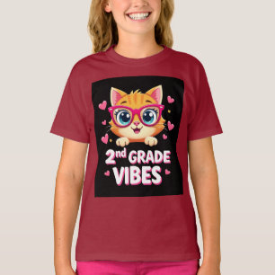 Camiseta Personalizado de gatos con gafas de segundo grado