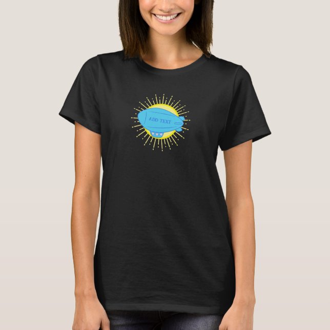 Camiseta Personalizado de globo azul (Anverso)