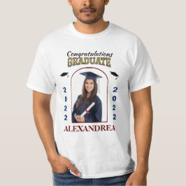 Camiseta Personalizado de Graduación de Foto Graduada Felic
