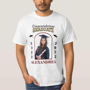 Camiseta Personalizado de Graduación de Foto Graduada Felic