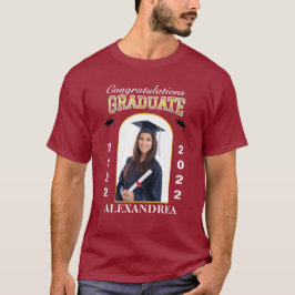 Camiseta Personalizado de Graduación de Foto Graduada Felic
