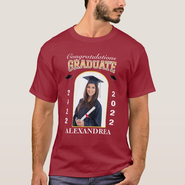 Camiseta Personalizado de Graduación de Foto Graduada Felic (Anverso)