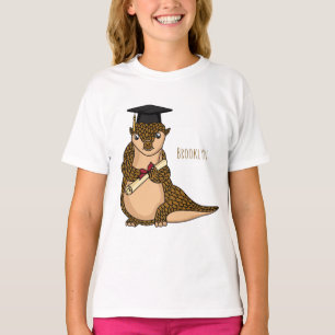 Camiseta Personalizado de graduación de pangolin lindo