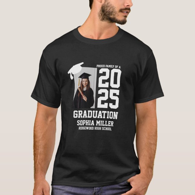 Camiseta Personalizado de Graduación Familiar Orgullosa Per (Anverso)