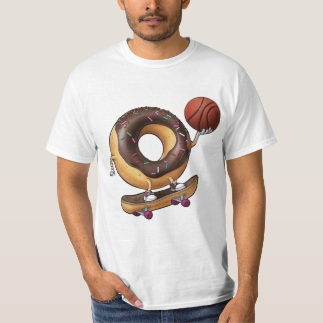 Camiseta Personalizado de Guay Donut Skateboarding con Balo (Anverso)