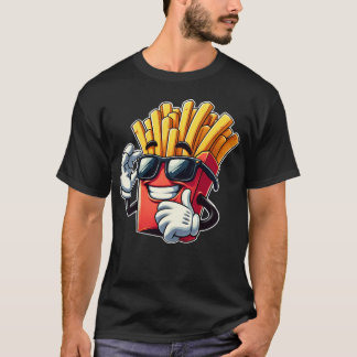 Camiseta Personalizado de Guay Fries de comida rápida gafas