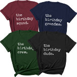 Camiseta Personalizado de Guay Vintage de Birday Party Mati<br><div class="desc">Presentamos nuestra camiseta de Personalizado de Guay Vintage Party Matching Group, diseñada para elevar las celebraciones de cumpleaños al siguiente nivel. Ya sea que esté planeando una foto grupal de cumpleaños o simplemente quiera destacarse en el fiesta, estos camisetas son la elección perfecta. Con opciones de texto personalizado, puedes personalizar...</div>