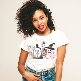 Camiseta Personalizado DE HALLOWEEN CUTE SPOOKY GRAVEYARD G